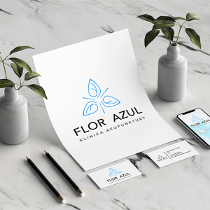 Flor Azul. Logotype project.