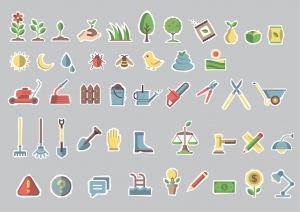 Ikonki dla czasopisma ogrodniczego