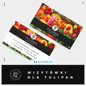 Wizytówka dla kwiaciarni \"Tulipan\"