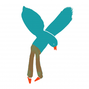 Tańczący niebieski ptak