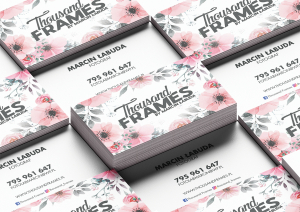 projekt wizytówki dla Thousand Frames