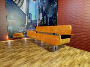 Sofa i pufa - wizualizacja 3d
