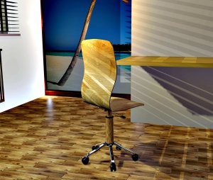Fotel biurowy - wizualizacja 3d