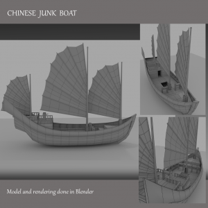 Chinese junk boat
