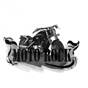 Rockowe logo dla serwisu motocyklowego
