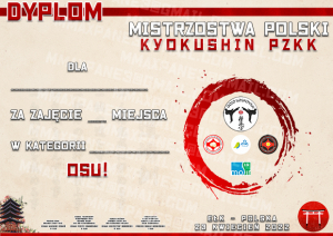 Dyplom Mistrzostw Polski Kyokushin