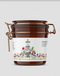 Miód Wielokwiatowy – Projekt etykiety