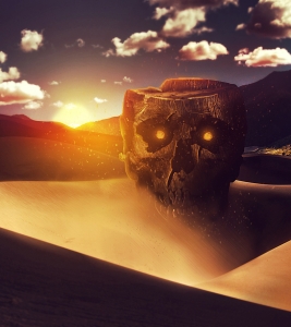 Skull on the sand