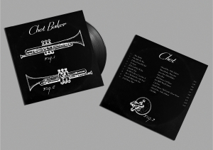 Graphics of a vinyl record Chet Baker